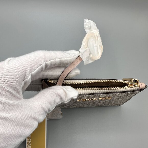 MIchael Kors Jet Set Vanilla Soft Pink Small Coin Purse Wristlet 32F1GJ6P1B NWT - Picture 11 of 16
